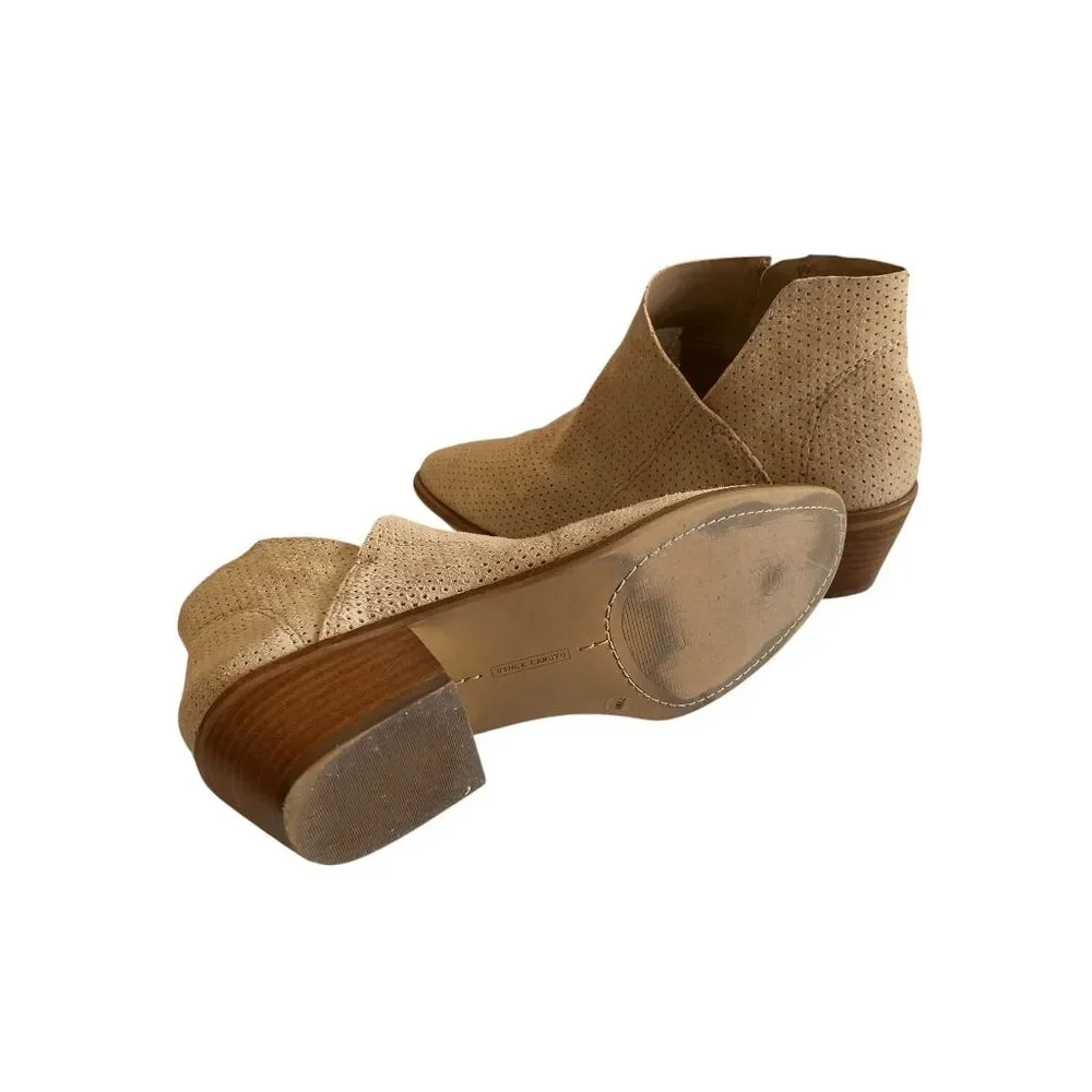 Ankle Bootie‎ Heels Vince Camuto Arendara Suede Perforated 7.5
